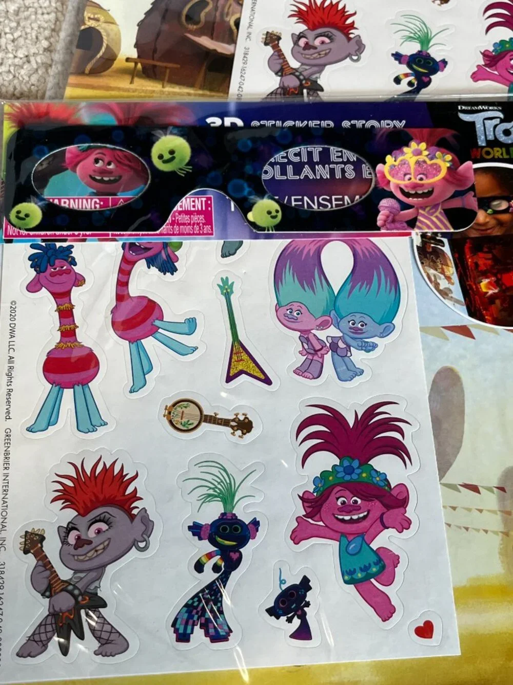 Trolls Jurasic Park Transformers 3d sticker